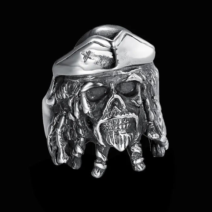 Wholesale Pirate Skull Rings for Men – Classic Punk Style Stainless Steel | Cowboy-Inspired Design, In Stock Bulk Supplier