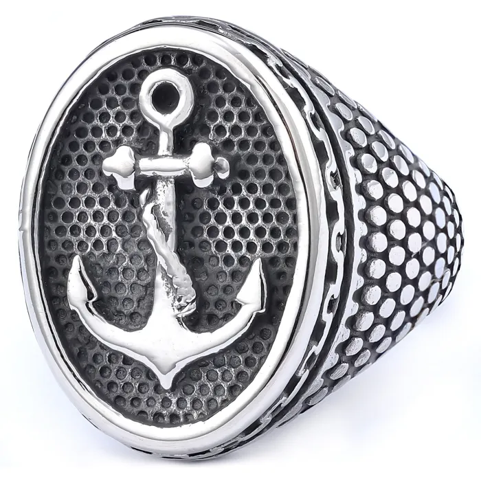 Wholesale Vintage-Style Rings for Men – Rusted Stainless Steel, Fade-Resistant | Trendy Design In Stock, Bulk Supplier