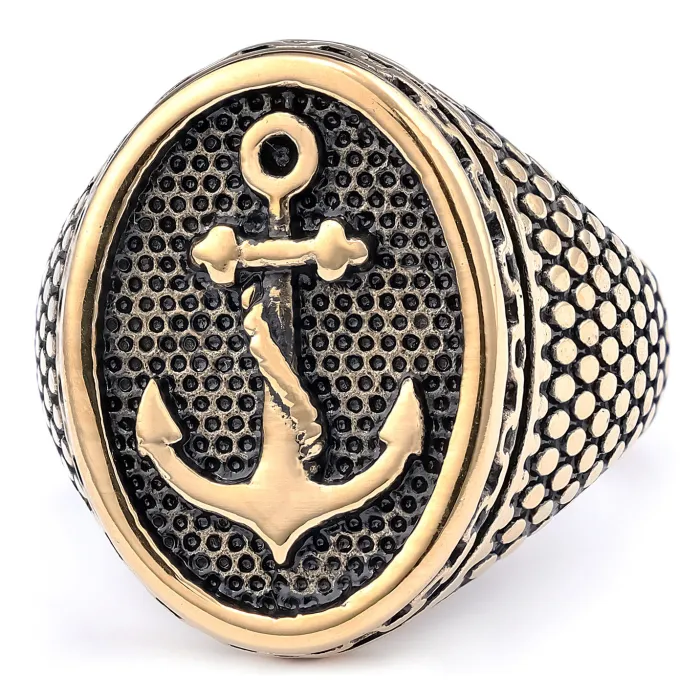 Wholesale Vintage-Style Rings for Men – Rusted Stainless Steel, Fade-Resistant | Trendy Design In Stock, Bulk Supplier