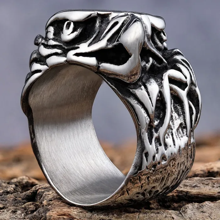 Wholesale Eagle Rings – Punk Vintage Animal Design for Men in Stainless Steel | Sky King Style, Bulk Supplier In Stock