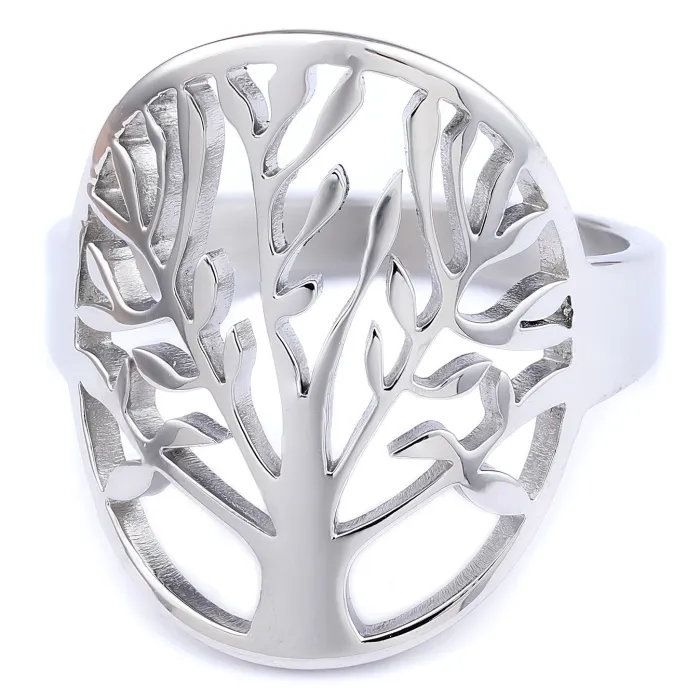 Wholesale Tree of Life Rings for Women – Minimalist Stainless Steel, Fade-Resistant | Ins Style Jewelry In Stock