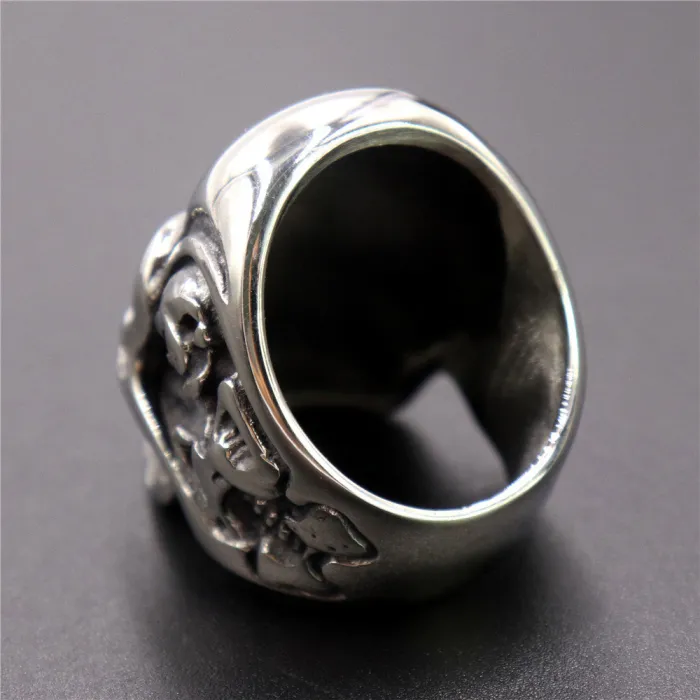 Wholesale Skull Rings – Mixed Large & Small Designs in Titanium & Stainless Steel | Unisex Punk Jewelry Bulk Supplier