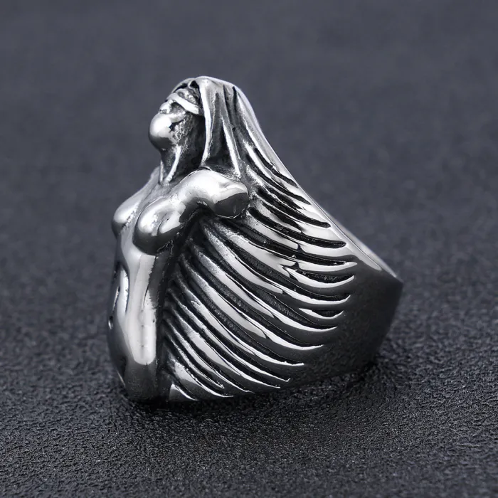 Wholesale Eve Goddess Rings – Vintage Punk Style Stainless Steel Jewelry | Sexy Female Design, Bulk In Stock