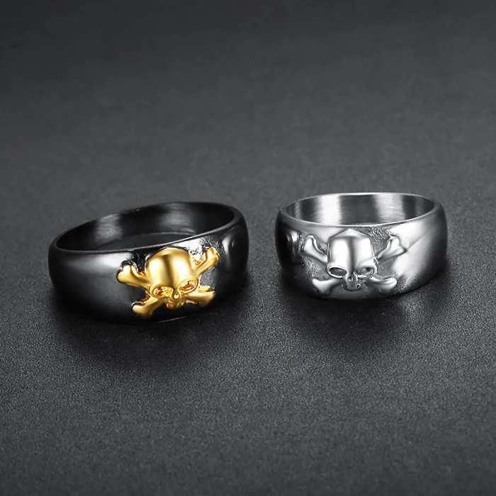 Wholesale Small Skull Rings for Women – Titanium & Stainless Steel Skeleton Design | Hot-Selling US/EU Bulk Jewelry