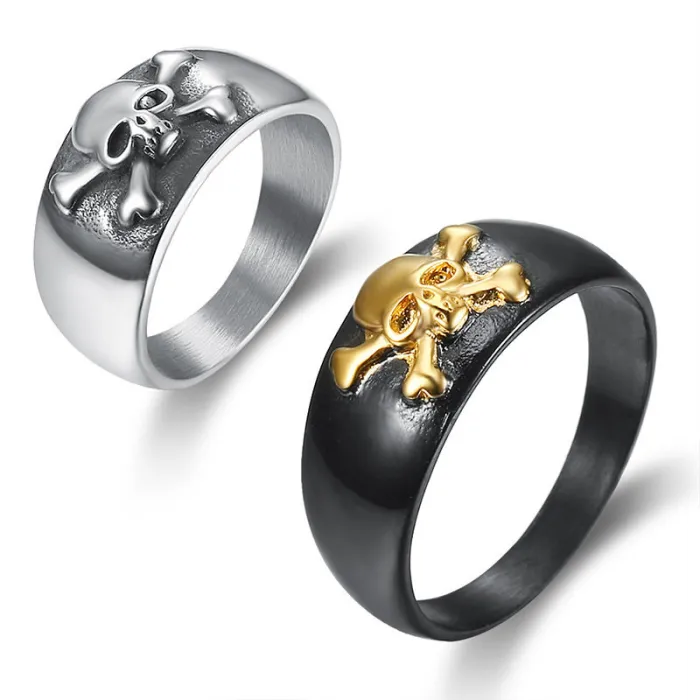Wholesale Small Skull Rings for Women – Titanium & Stainless Steel Skeleton Design | Hot-Selling US/EU Bulk Jewelry