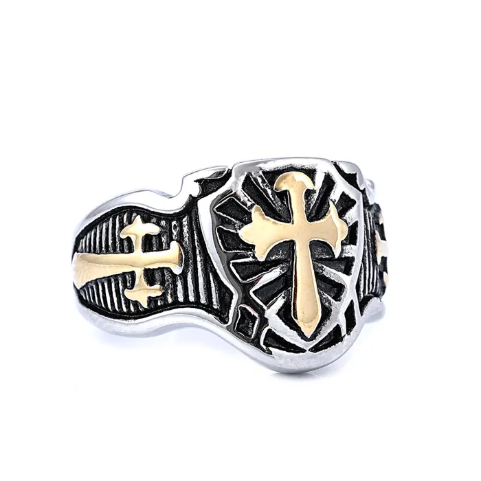 Wholesale Templar Rings – Vintage Knights Templar Symbol Unisex Stainless Steel Jewelry | Bulk Supplier, Gender-Neutral Design