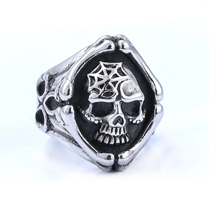 Wholesale Grim Reaper Skull Rings for Men – Gothic Punk Biker Style in Stainless Steel | In Stock, Bulk Supplier