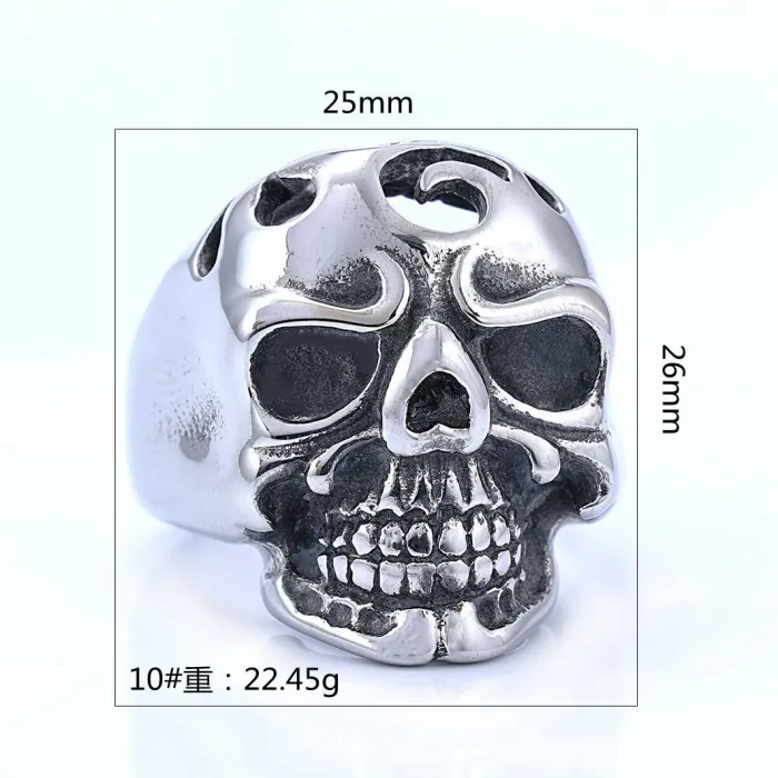 Wholesale Punk Skull Rings – Unisex Stainless Steel Design | Trendy Fashion Jewelry In Stock, Dropshipping Available