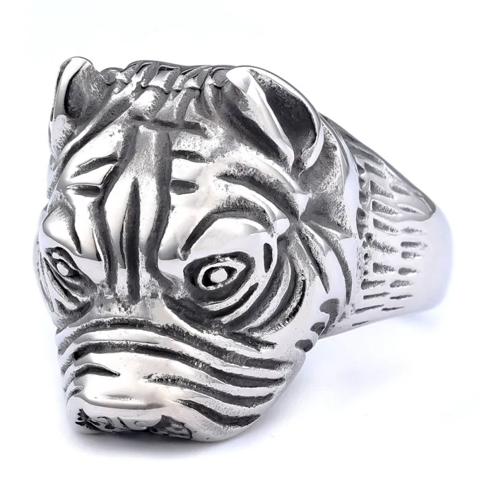 Wholesale Punk Dog Rings – Shar Pei Design in Unisex Stainless Steel | Pet-Inspired Jewelry, Bulk In Stock