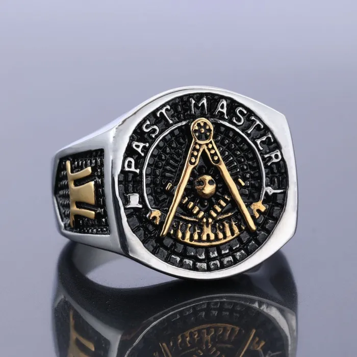 Wholesale Masonic Past Master Rings for Men – Vintage Stainless Steel Freemason Jewelry | Bulk Supplier, In Stock