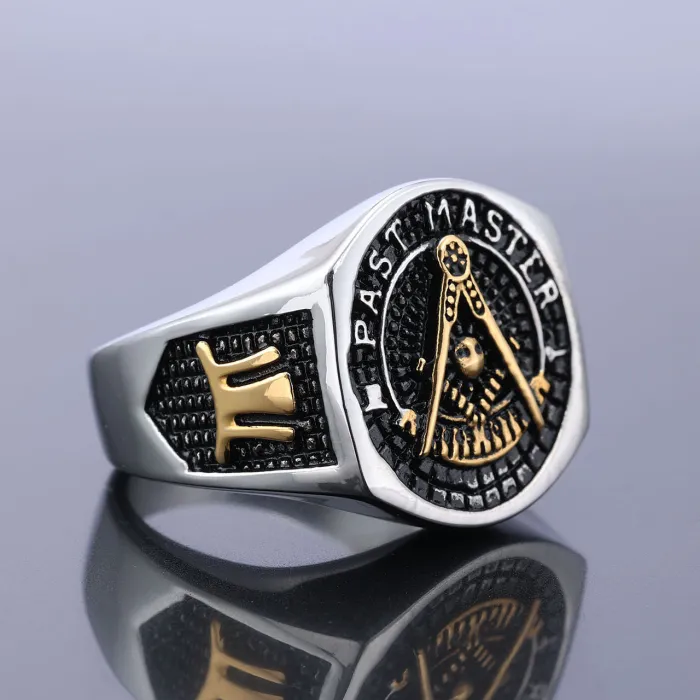 Wholesale Masonic Past Master Rings for Men – Vintage Stainless Steel Freemason Jewelry | Bulk Supplier, In Stock