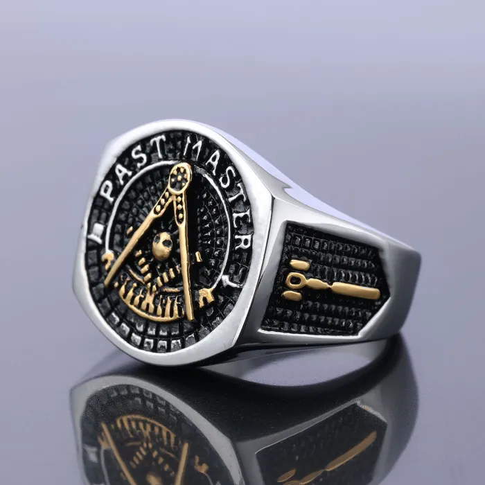 Wholesale Masonic Past Master Rings for Men – Vintage Stainless Steel Freemason Jewelry | Bulk Supplier, In Stock
