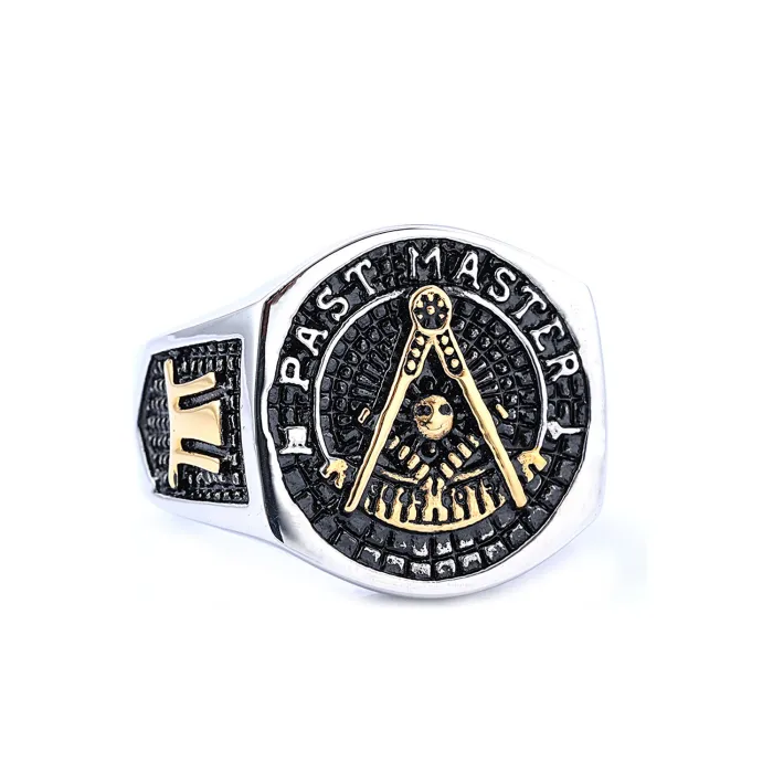 Wholesale Masonic Past Master Rings for Men – Vintage Stainless Steel Freemason Jewelry | Bulk Supplier, In Stock
