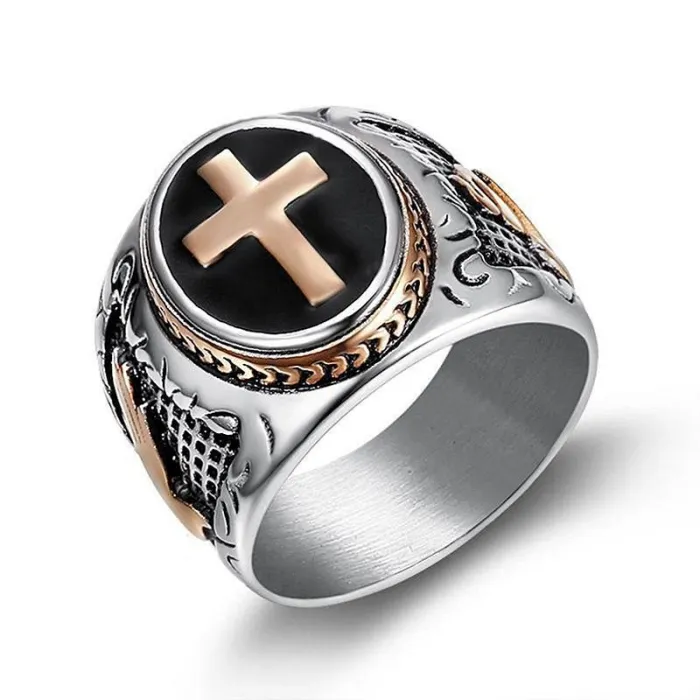 Wholesale God's Hand Rings for Men – Vacuum Gold-Plated Titanium Steel HIPHOP Jewelry | Color-Retaining, Bulk Supplier