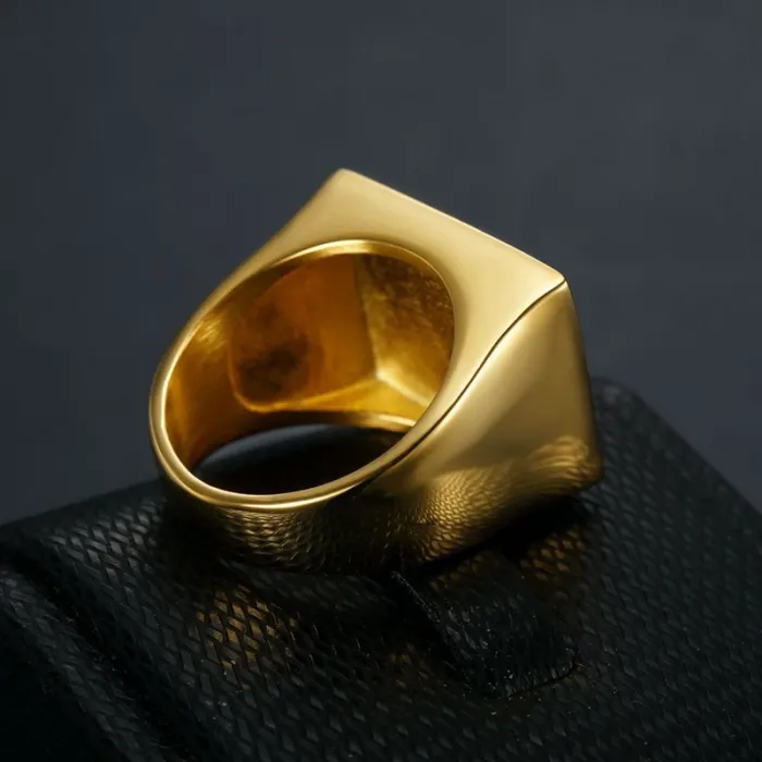 Wholesale Last Supper Rings for Men – Gold-Plated HIPHOP Style in Titanium Steel | Judas & 13 Apostles Design, Bulk Supplier