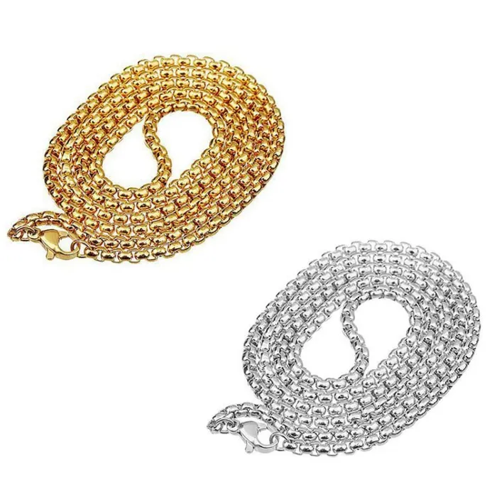 Wholesale Square Pearl Pendant Necklaces – Gold-Plated Color-Retaining Titanium Steel | Fashion Sweater Chain, In Stock
