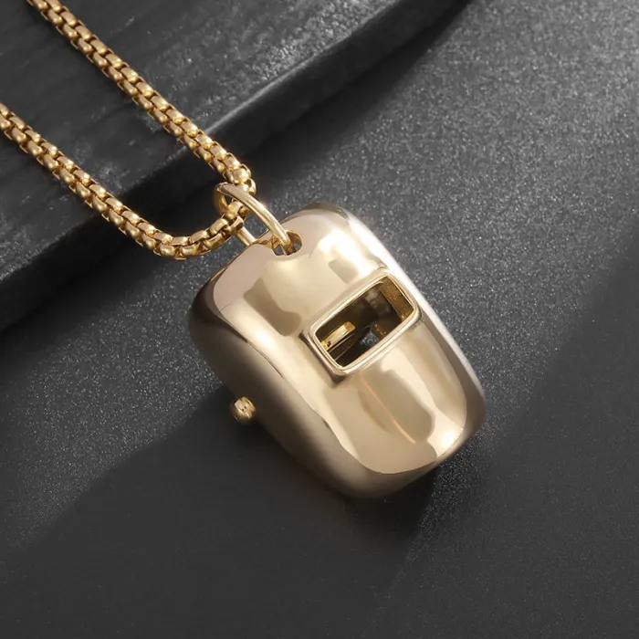 Wholesale Welder Mask Helmet Pendants – Minimalist Titanium Steel Unisex Necklace | INS Style, Multi-Color Options, Bulk Supplier