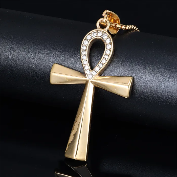 Classic Crystal Cross Pendant Wholesale – High-End Polished Stainless Steel Jewelry | Stylish Unisex Daily Wear Single Pendant for Bulk Orders