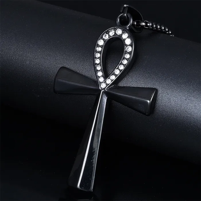 Classic Crystal Cross Pendant Wholesale – High-End Polished Stainless Steel Jewelry | Stylish Unisex Daily Wear Single Pendant for Bulk Orders