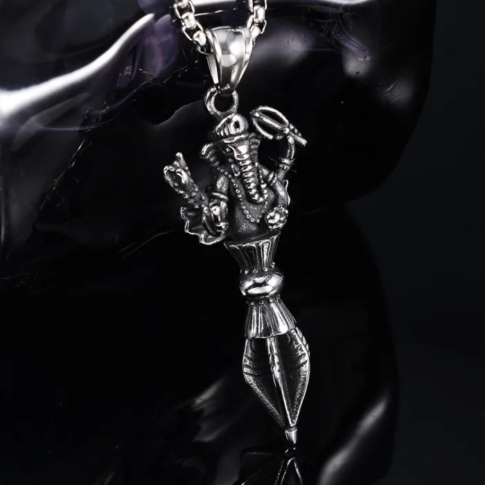 Wholesale Tibetan Vajra Pendant – Stainless Steel Dorje Amulet for Protection | Spiritual Jewelry for Men & Women | Bulk Stock Ready to Ship
