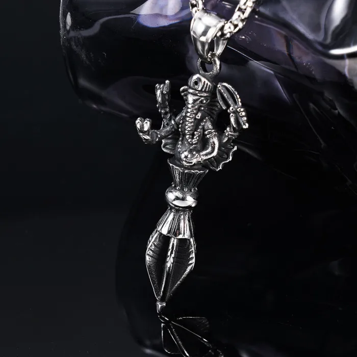 Wholesale Tibetan Vajra Pendant – Stainless Steel Dorje Amulet for Protection | Spiritual Jewelry for Men & Women | Bulk Stock Ready to Ship