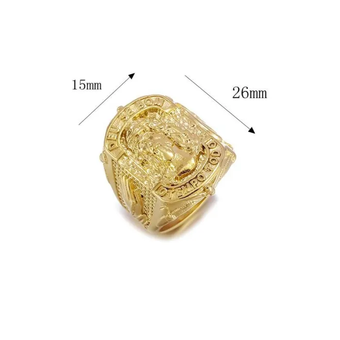 Wholesale HIPHOP Faith Rings for Men – Gold-Plated Titanium Steel with YS Portrait & FE Letter | Religious Jewelry, Bulk Supplier