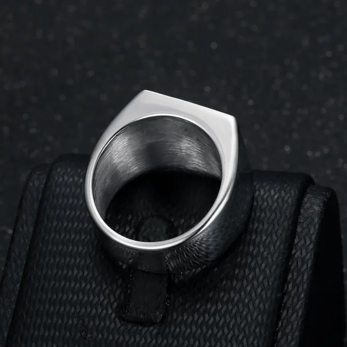 Wholesale Saint George Knight Rings for Men – Medieval Dragon Slayer Design in Stainless Steel | Vintage Gothic Jewelry Supplier
