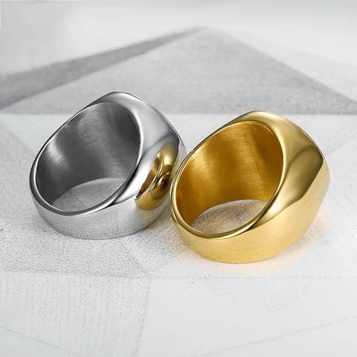 Wholesale Star of David Rings for Men – Gold-Plated Titanium Steel Jewish Symbol Jewelry | Israel Faith Ring Supplier