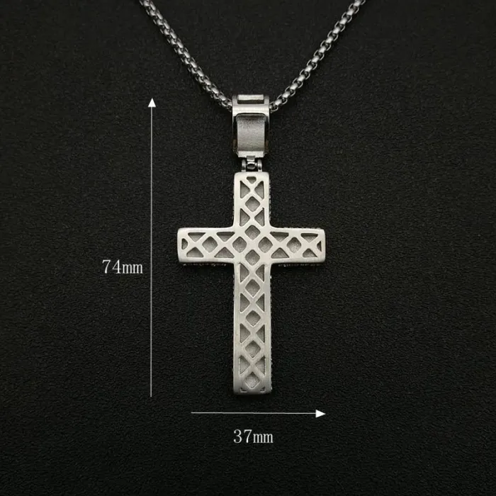 Wholesale HIPHOP Pendant Necklace – Gold-Plated Titanium Steel with Rhinestones | Bling Street Jewelry Supplier