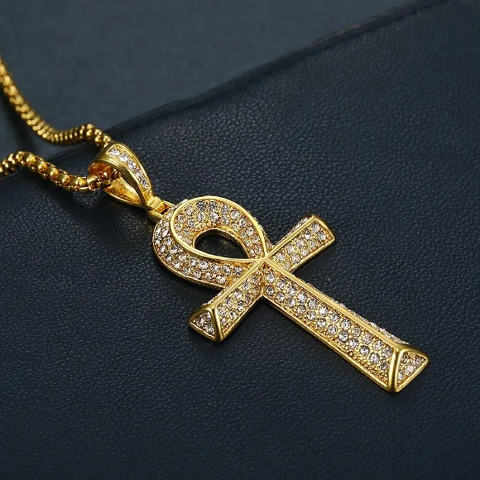Wholesale Egyptian Ankh Key Pendant Necklace – Cast Stainless Steel HIPHOP Jewelry for Men & Women | Symbolic Jewelry Supplier