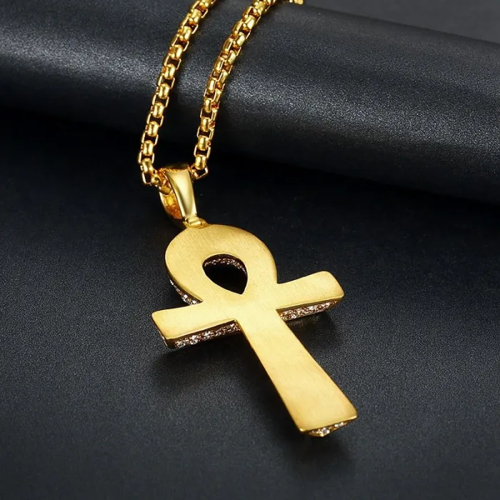 Wholesale Egyptian Ankh Key Pendant Necklace – Cast Stainless Steel HIPHOP Jewelry for Men & Women | Symbolic Jewelry Supplier