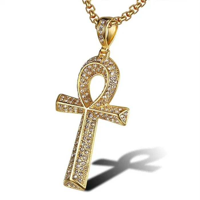 Wholesale Egyptian Ankh Key Pendant Necklace – Cast Stainless Steel HIPHOP Jewelry for Men & Women | Symbolic Jewelry Supplier