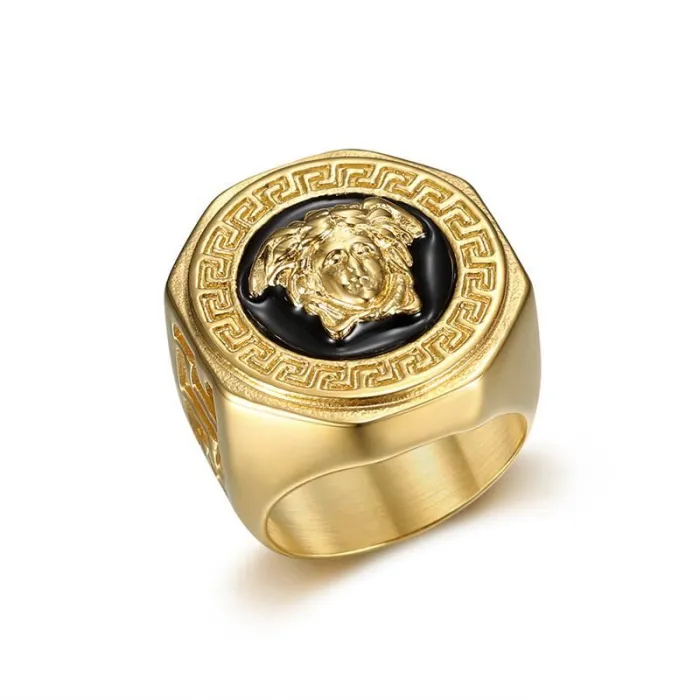 Wholesale Gold HIPHOP Lady Head Ring for Men – Polished Titanium Steel Urban Bling Jewelry | Streetwear Supplier
