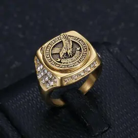 Wholesale Philippines Eagle Ring – Bulk Gold-Plated Titanium Steel Unisex Rings at Factory Price - Jewelryto