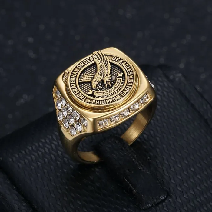 Wholesale Philippines Eagle Ring – Bulk Gold-Plated Titanium Steel Unisex Rings at Factory Price