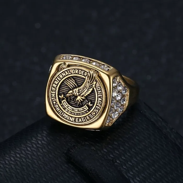 Wholesale Philippines Eagle Ring – Bulk Gold-Plated Titanium Steel Unisex Rings at Factory Price