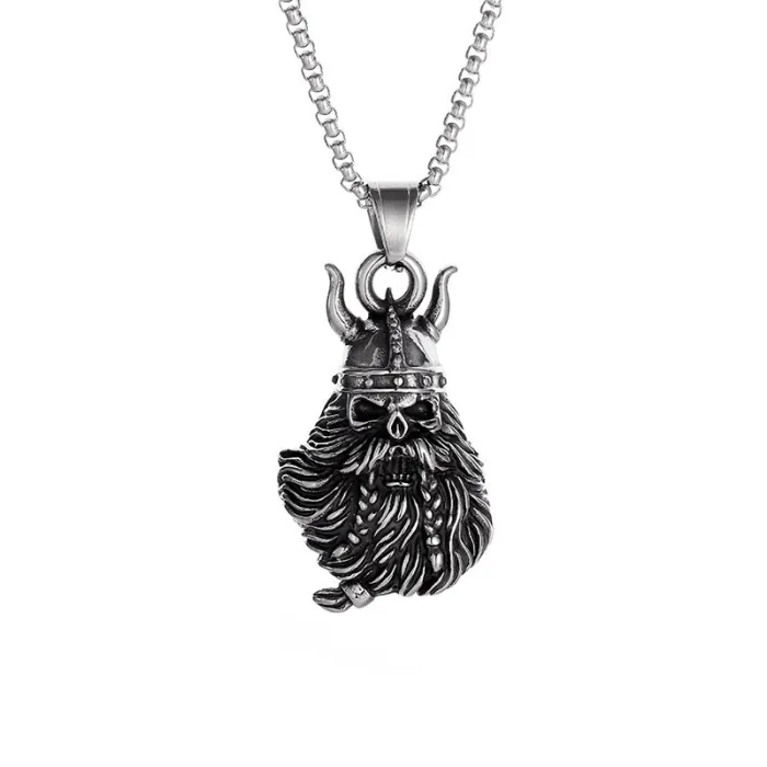 Wholesale Viking Skull Bell – Bulk Nordic Odin Helmet Lucky Bell in Titanium Steel at Factory Price