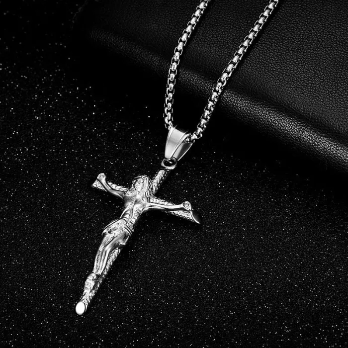 Wholesale Stainless Steel Cross Pendant – Bulk Vacuum-Plated Necklace at Factory Price