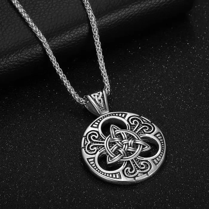 Wholesale Viking Celtic Knot Pendant – Bulk Scandinavian Stainless Steel Necklace at Factory Price