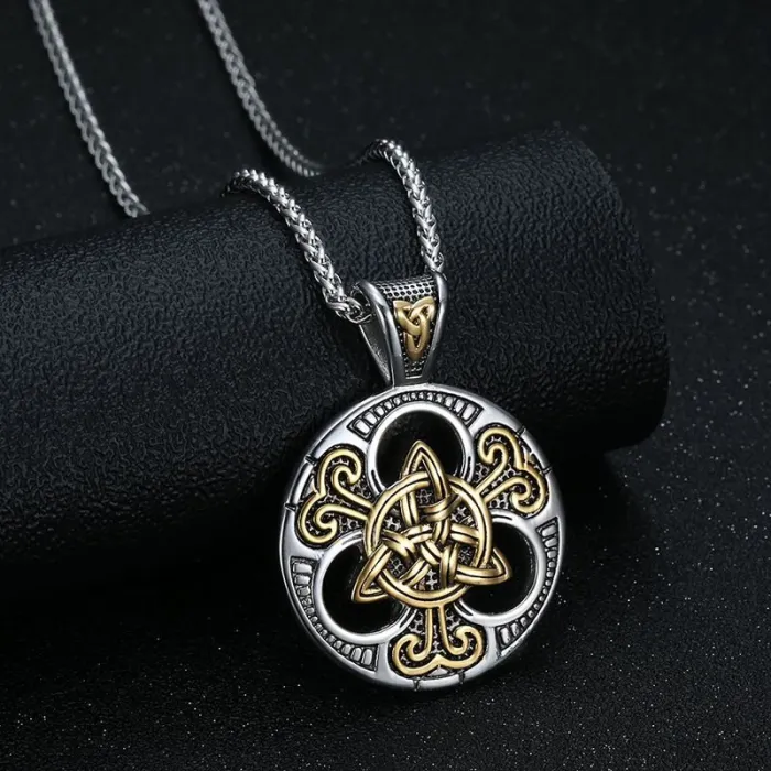 Wholesale Viking Celtic Knot Pendant – Bulk Scandinavian Stainless Steel Necklace at Factory Price