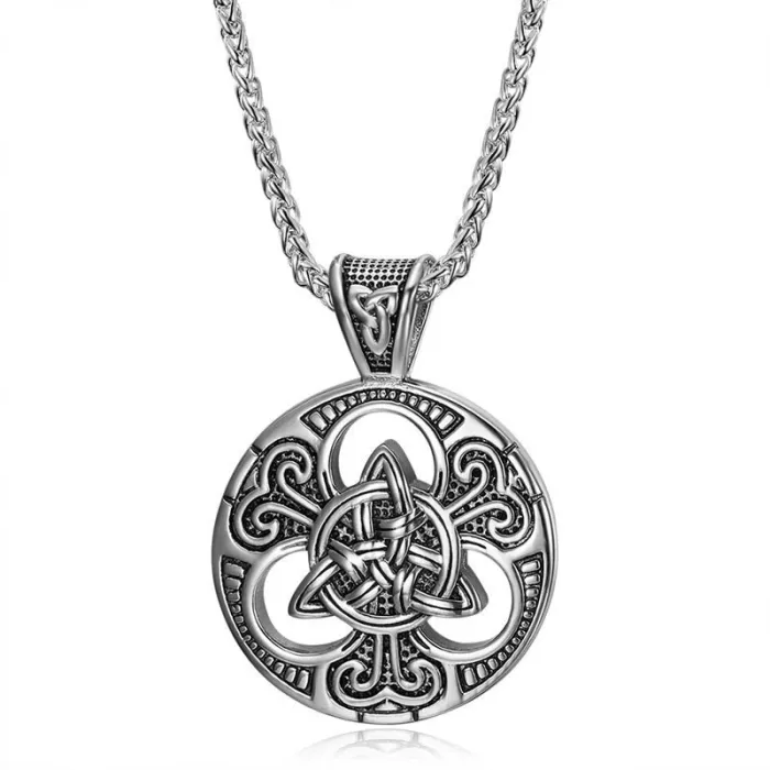 Wholesale Viking Celtic Knot Pendant – Bulk Scandinavian Stainless Steel Necklace at Factory Price