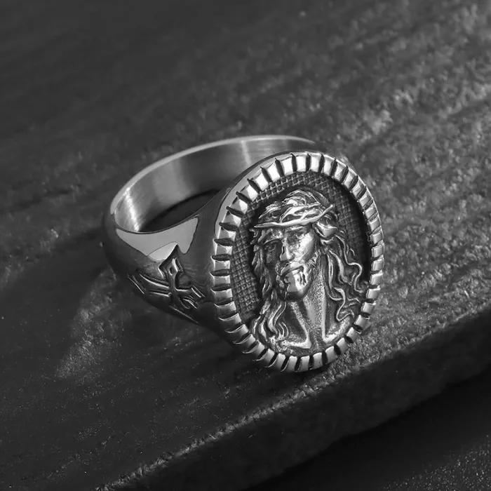 Wholesale Hip Hop Cross Ring – Bulk Gold-Plated Titanium Steel YS Ring for Men at Factory Price