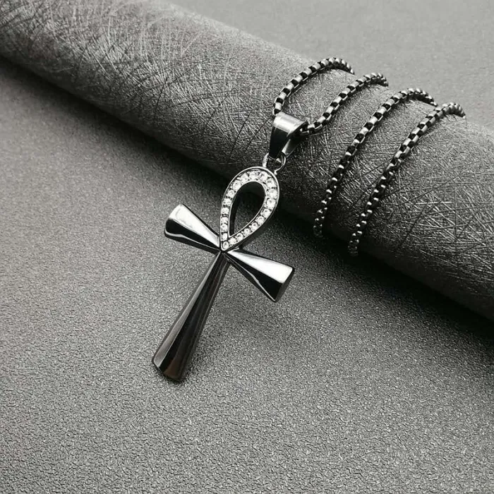 Wholesale Egyptian Ankh Necklace – Bulk Cast Stainless Steel Hip Hop Jewelry for Men & Women