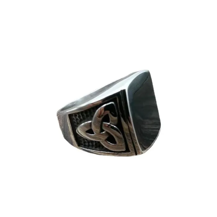 Wholesale Celtic Knot Ring for Men – Bulk Polished Titanium Steel Vintage Style Rings at Factory Price