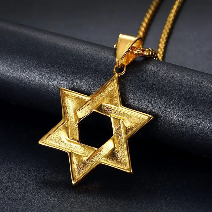 Wholesale Star of David Pendant – Bulk Full Rhinestone Stainless Steel Hip Hop Necklace for Resellers