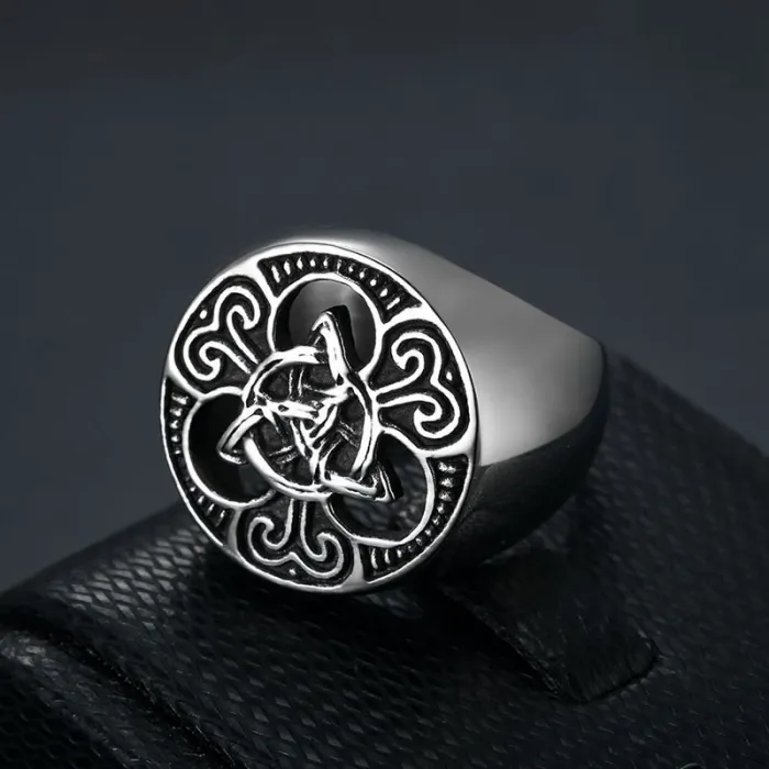 Wholesale Celtic Knot Ring for Men – Bulk Hollow Stainless Steel Irish Style Vintage Band at Factory Price