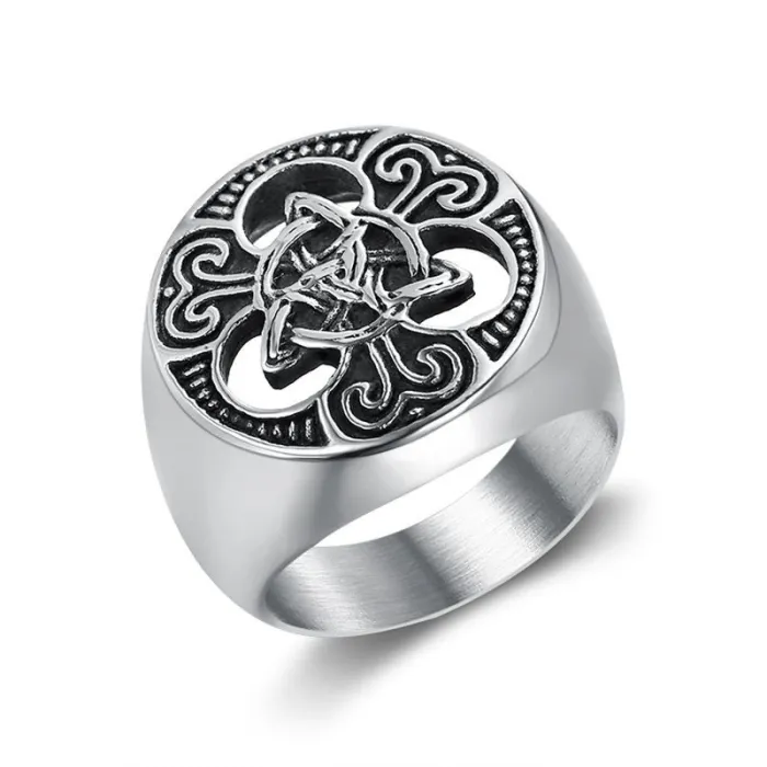 Wholesale Celtic Knot Ring for Men – Bulk Hollow Stainless Steel Irish Style Vintage Band at Factory Price
