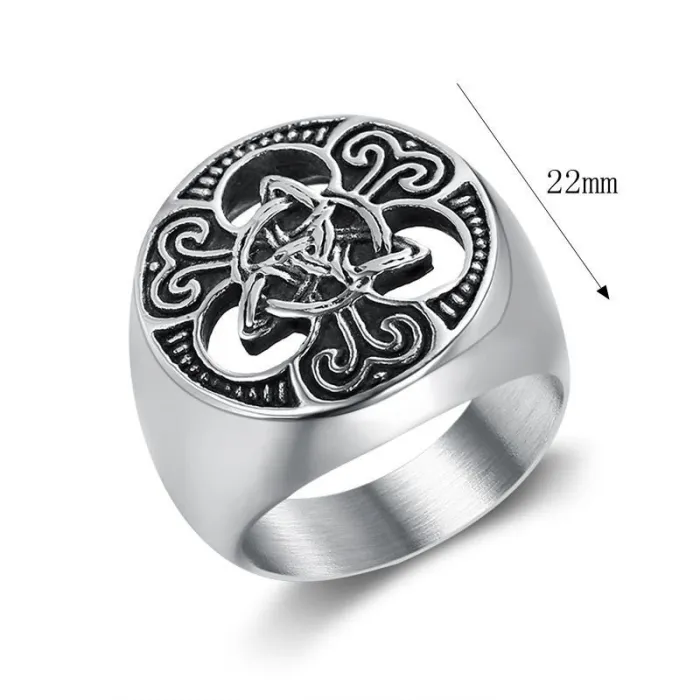 Wholesale Celtic Knot Ring for Men – Bulk Hollow Stainless Steel Irish Style Vintage Band at Factory Price