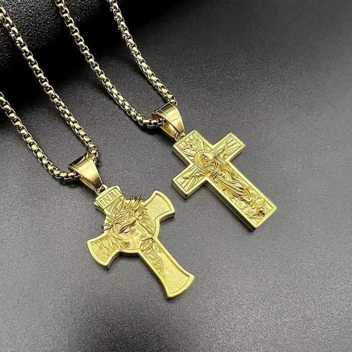 Wholesale Hip Hop Pendant Necklace – Bulk Vacuum Gold-Plated Cast Stainless Steel Jewelry for Resellers