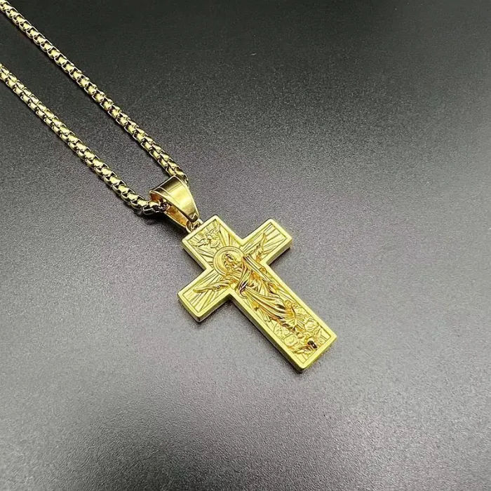 Wholesale Hip Hop Pendant Necklace – Bulk Vacuum Gold-Plated Cast Stainless Steel Jewelry for Resellers
